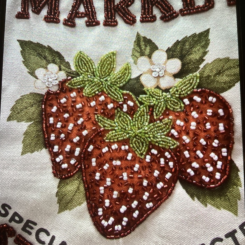 New Large Women’s  Reusable Tote Bag- 100 cotton/ strawberries